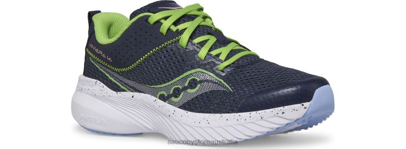 Saucony Kids Kinvara 14 Sneaker 8460X999 Navy/Green