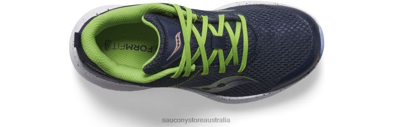 Saucony Kids Kinvara 14 Sneaker 8460X999 Navy/Green