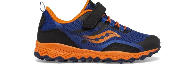 Saucony Kids Peregrine 12 Shield A/C Sneaker 8460X879 Navy/Orange