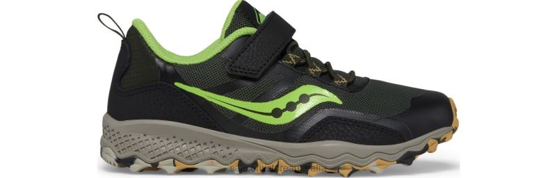 Saucony Kids Peregrine 12 Shield A/C Sneaker 8460X880 Black/Slime