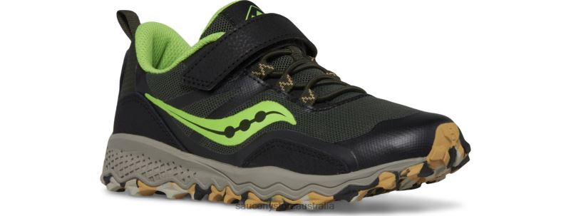 Saucony Kids Peregrine 12 Shield A/C Sneaker 8460X880 Black/Slime