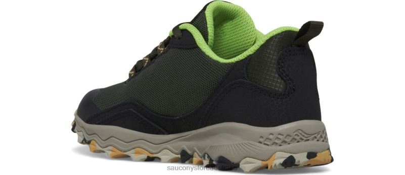 Saucony Kids Peregrine 12 Shield Sneaker 8460X898 Black/Slime