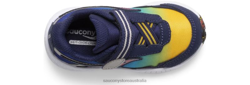 Saucony Kids Ride 10 Jr. Sneaker 8460X957 Blue/Yellow