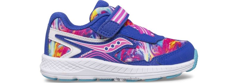Saucony Kids Ride 10 Jr. Sneaker 8460X958 Blue Swirl