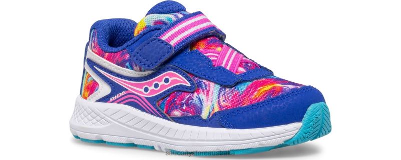 Saucony Kids Ride 10 Jr. Sneaker 8460X958 Blue Swirl