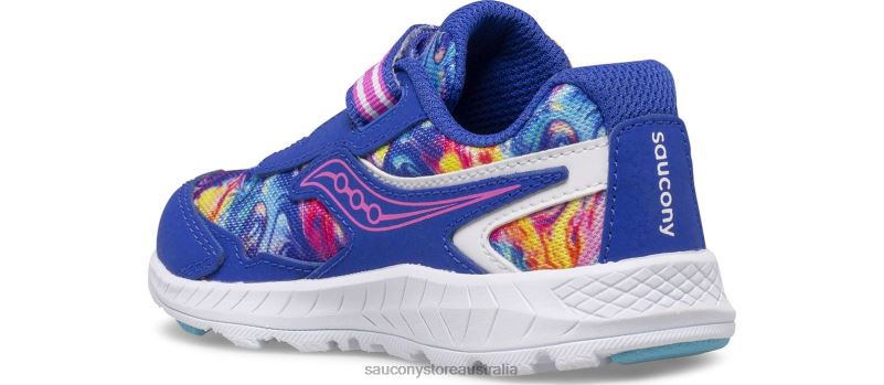 Saucony Kids Ride 10 Jr. Sneaker 8460X958 Blue Swirl
