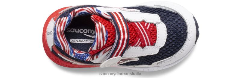Saucony Kids Ride 10 Jr. Sneaker 8460X969 Red/White/Blue