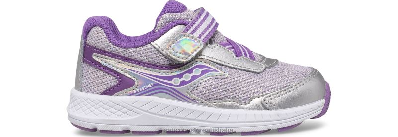 Saucony Kids Ride 10 Jr. Sneaker 8460X970 Silver/Purple