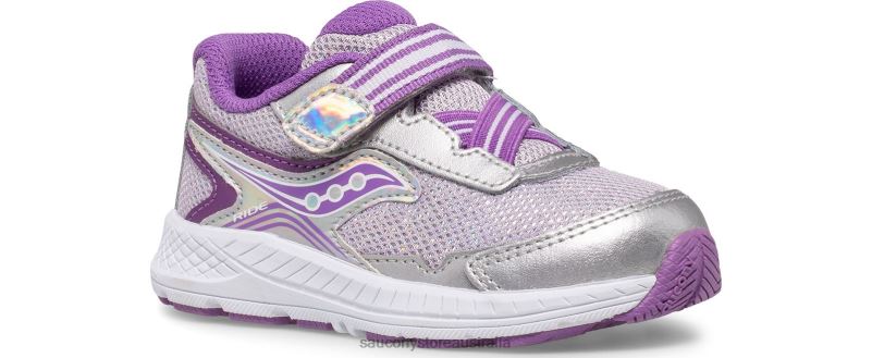 Saucony Kids Ride 10 Jr. Sneaker 8460X970 Silver/Purple