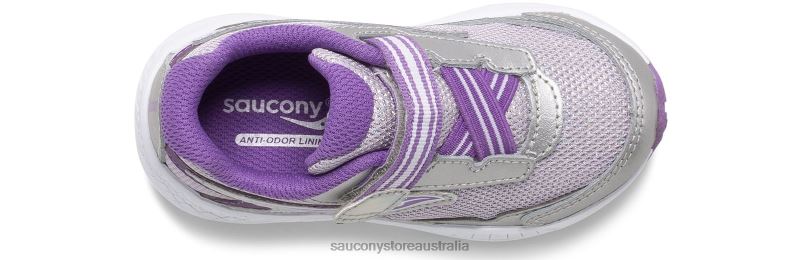 Saucony Kids Ride 10 Jr. Sneaker 8460X970 Silver/Purple