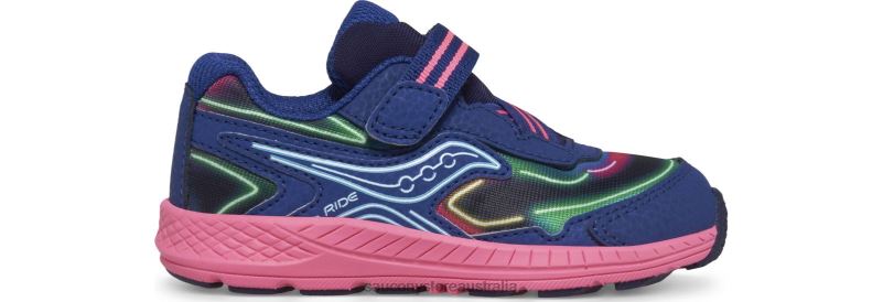Saucony Kids Ride 10 Jr. Sneaker 8460X983 Neon/Blue/Pink