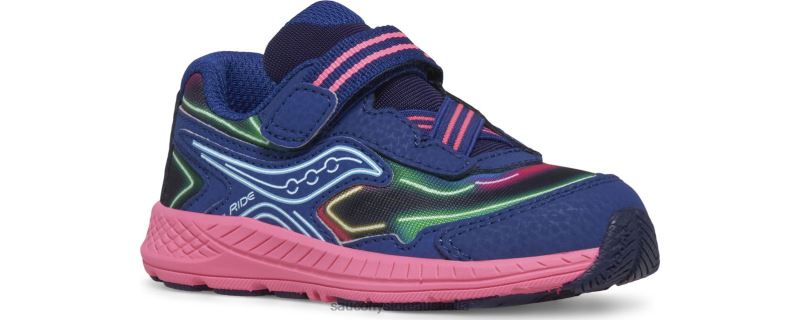 Saucony Kids Ride 10 Jr. Sneaker 8460X983 Neon/Blue/Pink