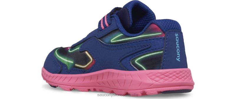 Saucony Kids Ride 10 Jr. Sneaker 8460X983 Neon/Blue/Pink