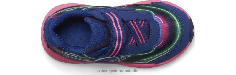 Saucony Kids Ride 10 Jr. Sneaker 8460X983 Neon/Blue/Pink