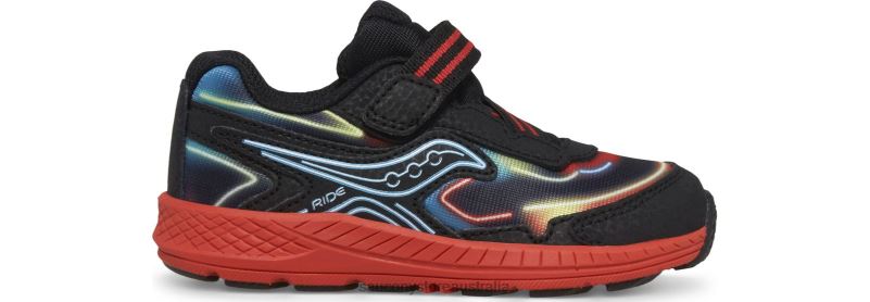 Saucony Kids Ride 10 Jr. Sneaker 8460X984 Neon/Black/Red