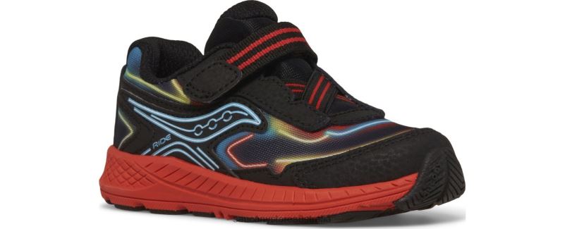 Saucony Kids Ride 10 Jr. Sneaker 8460X984 Neon/Black/Red
