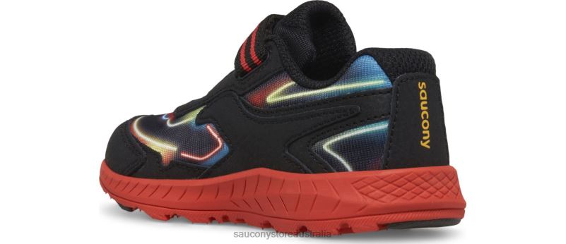 Saucony Kids Ride 10 Jr. Sneaker 8460X984 Neon/Black/Red