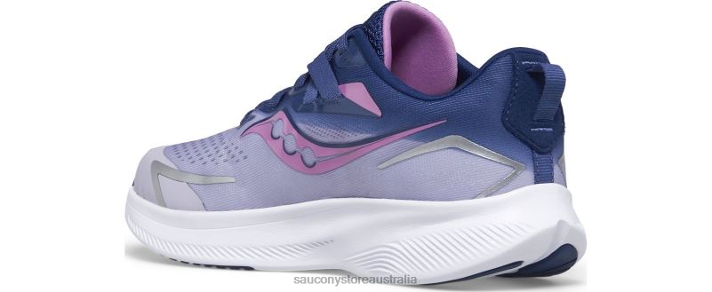 Saucony Kids Ride 15 Sneaker 8460X1033 Mauve/Indigo