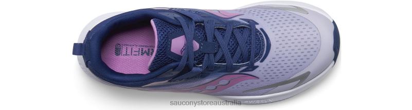 Saucony Kids Ride 15 Sneaker 8460X1033 Mauve/Indigo