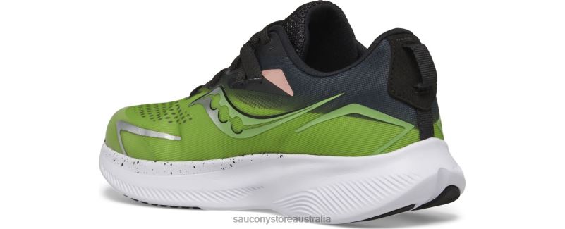 Saucony Kids Ride 15 Sneaker 8460X1034 Black/Green