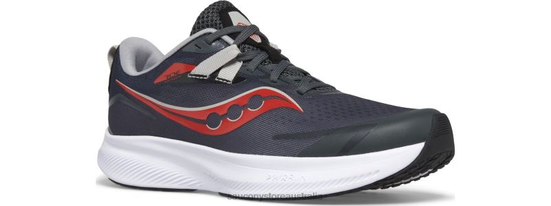 Saucony Kids Ride 15 Sneaker 8460X1035 Grey/Black/Red