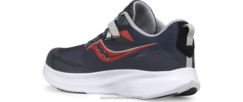 Saucony Kids Ride 15 Sneaker 8460X1035 Grey/Black/Red