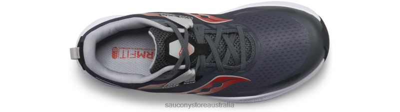 Saucony Kids Ride 15 Sneaker 8460X1035 Grey/Black/Red
