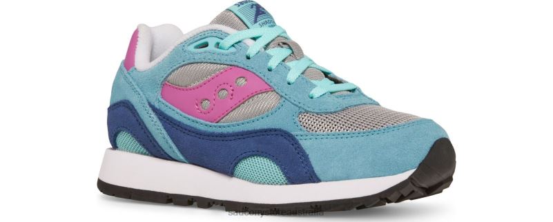 Saucony Kids Shadow 6000 Sneaker 8460X1025 Aqua/Berry