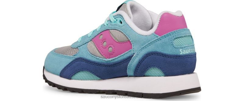 Saucony Kids Shadow 6000 Sneaker 8460X1025 Aqua/Berry