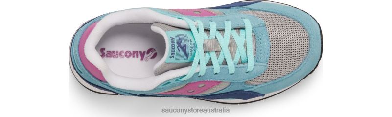 Saucony Kids Shadow 6000 Sneaker 8460X1025 Aqua/Berry