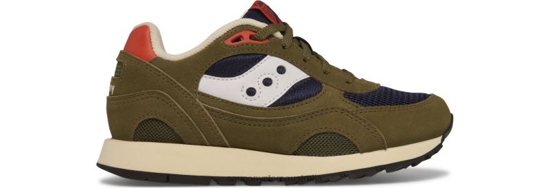 Saucony Kids Shadow 6000 Sneaker 8460X1030 Olive/Navy/Orange