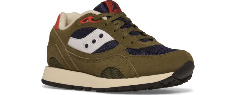 Saucony Kids Shadow 6000 Sneaker 8460X1030 Olive/Navy/Orange