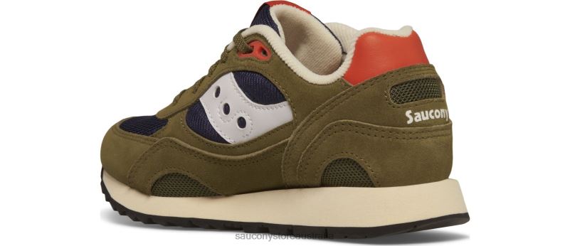 Saucony Kids Shadow 6000 Sneaker 8460X1030 Olive/Navy/Orange