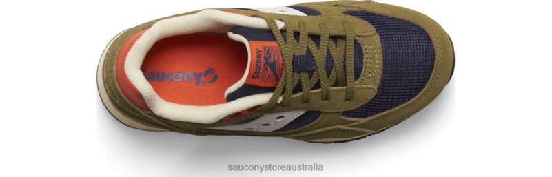 Saucony Kids Shadow 6000 Sneaker 8460X1030 Olive/Navy/Orange
