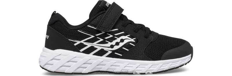 Saucony Kids Wind 2.0 A/C Sneaker 8460X871 Black/White