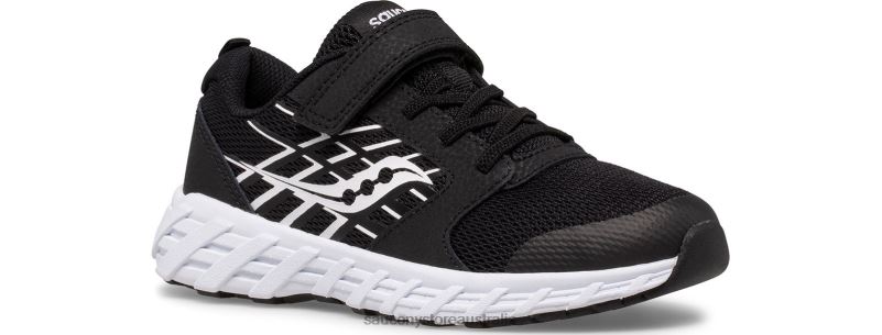 Saucony Kids Wind 2.0 A/C Sneaker 8460X871 Black/White