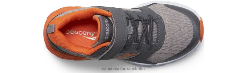 Saucony Kids Wind 2.0 A/C Sneaker 8460X872 Grey/Orange