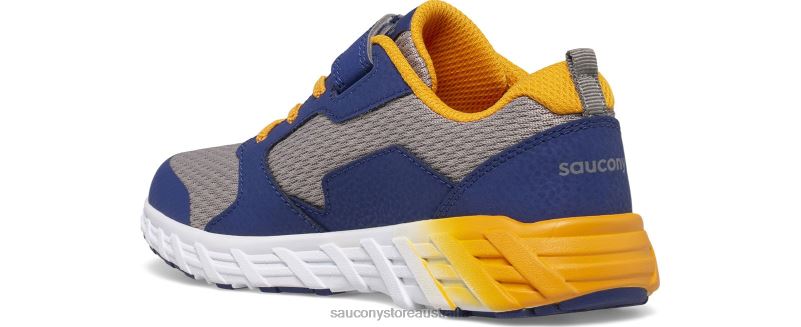 Saucony Kids Wind 2.0 A/C Sneaker 8460X874 Navy/Gold