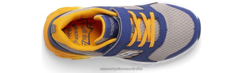 Saucony Kids Wind 2.0 A/C Sneaker 8460X874 Navy/Gold