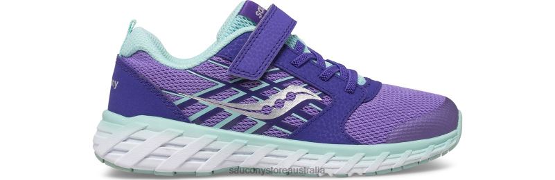 Saucony Kids Wind 2.0 A/C Sneaker 8460X877 Purple