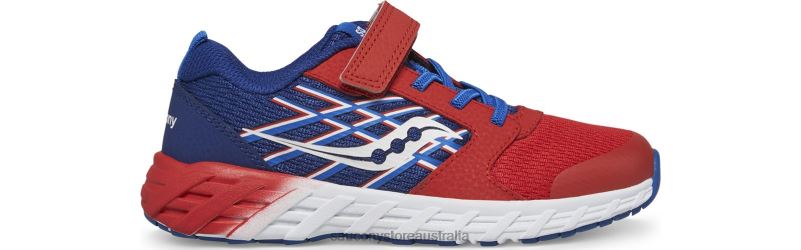 Saucony Kids Wind 2.0 A/C Sneaker 8460X878 Red/Blue