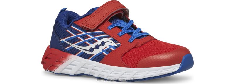 Saucony Kids Wind 2.0 A/C Sneaker 8460X878 Red/Blue