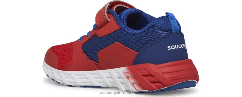 Saucony Kids Wind 2.0 A/C Sneaker 8460X878 Red/Blue