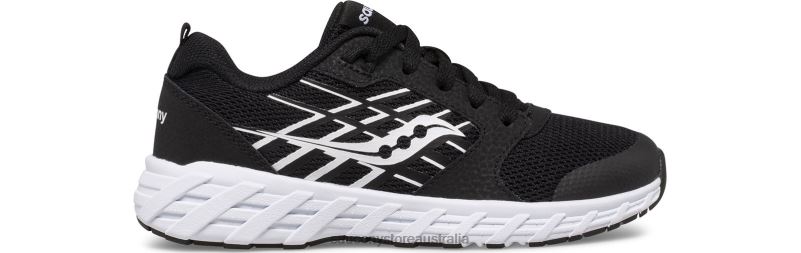 Saucony Kids Wind 2.0 Lace Sneaker 8460X936 Black/White
