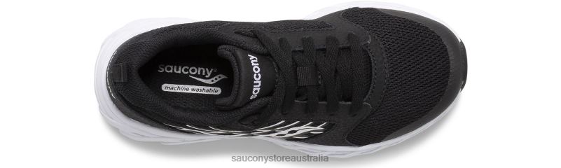 Saucony Kids Wind 2.0 Lace Sneaker 8460X936 Black/White