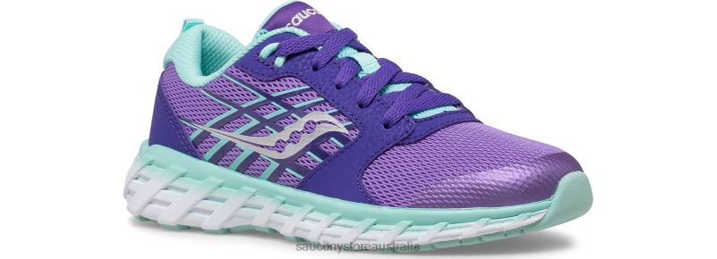 Saucony Kids Wind 2.0 Lace Sneaker 8460X944 Purple
