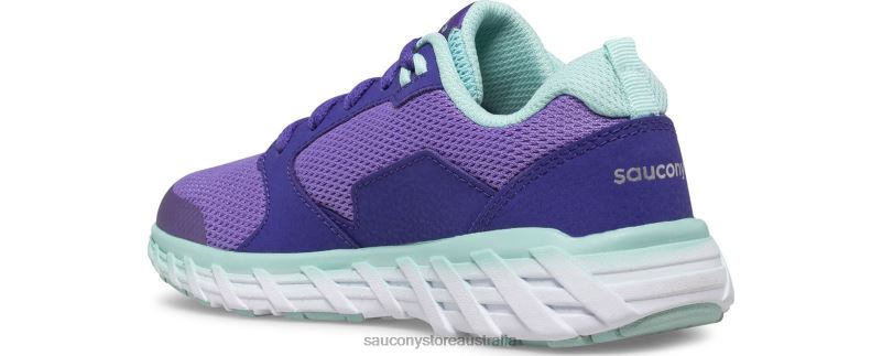 Saucony Kids Wind 2.0 Lace Sneaker 8460X944 Purple