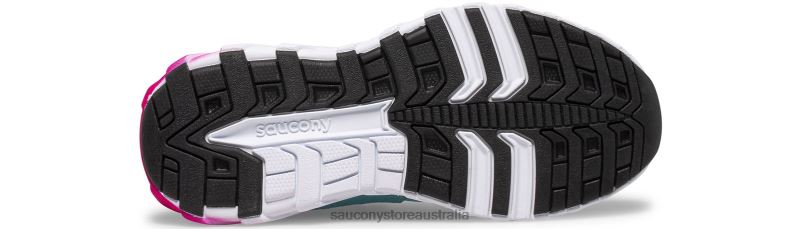 Saucony Kids Wind 2.0 Lace Sneaker 8460X945 Turq/Pink/Black