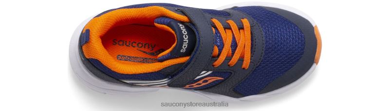 Saucony Kids Wind FST A/C Sneaker 8460X868 Navy/Orange