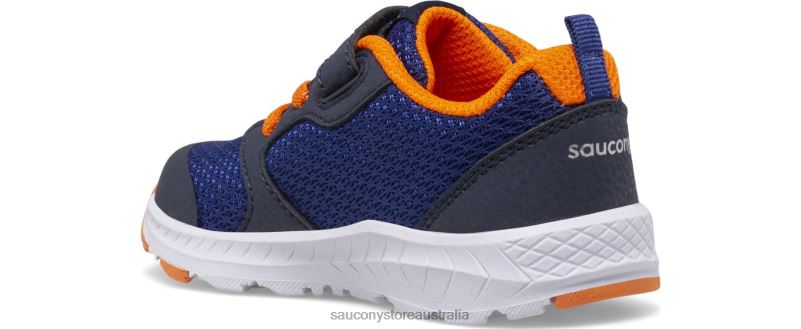 Saucony Kids Wind FST Jr. Sneaker 8460X910 Navy/Orange